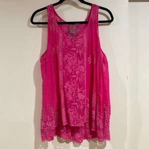 Johnny Was Halo Embroidered Tank Top